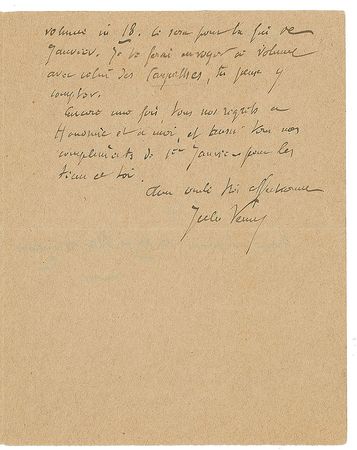 Lot #598 Jules Verne: Verne clarifies the publishing history of his Voyages Extraordinaires - Image 2
