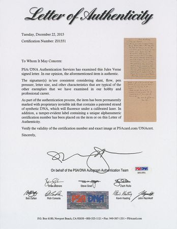 Lot #598 Jules Verne: Verne clarifies the publishing history of his Voyages Extraordinaires - Image 3