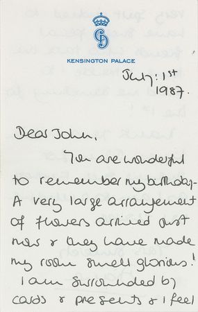 Lot #249 Princess Diana Handwritten Letter Signed - Image 2