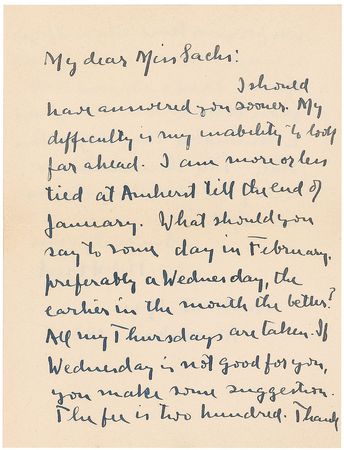 Lot #581 Robert Frost Handwritten Letter Signed - Image 1