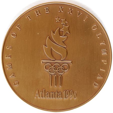 Lot #830 Olympics: 1996 Atlanta Summer Olympics Participation Medal - Image 1