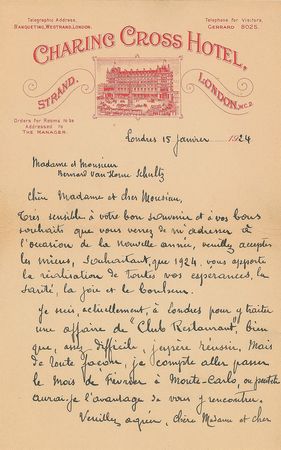 Lot #213 Auguste Escoffier Handwritten Letter Signed - Image 1