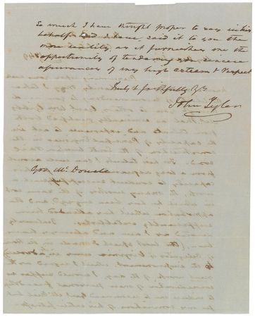 Lot #34 John Tyler: “Zealously devoted” to “the construction of the South Western rail road” - Image 2