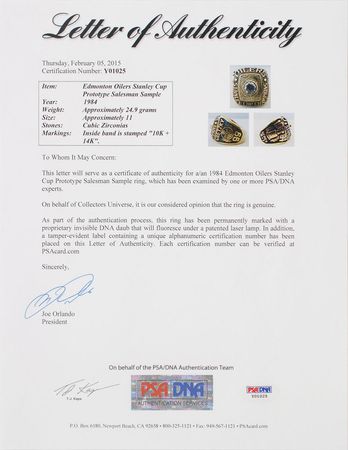 Lot #843 Wayne Gretzky Ring Prototype - Image 4