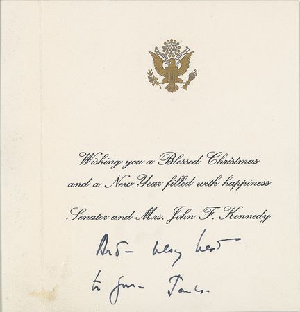 Lot #106 John F. Kennedy Christmas Card - Image 1