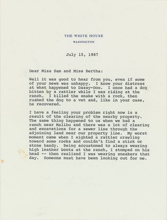 Lot #118 Ronald Reagan: ?I stomped on his head?then realized I was wearing sneakers? - Image 1