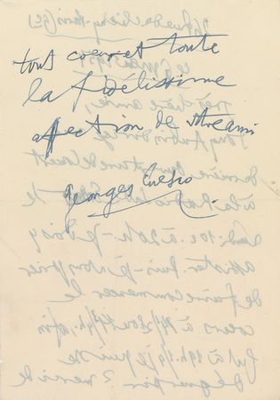 Lot #651 Georges Enesco Handwritten Letter Signed - Image 1