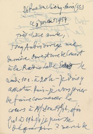 Lot #651 Georges Enesco Handwritten Letter Signed - Image 2