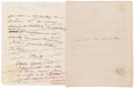 Lot #286 Marie Lafarge Handwritten Letter Signed - Image 2