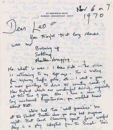 Lot #634 Thornton Wilder Handwritten Letter Signed - Image 1