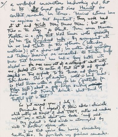Lot #634 Thornton Wilder Handwritten Letter Signed - Image 2