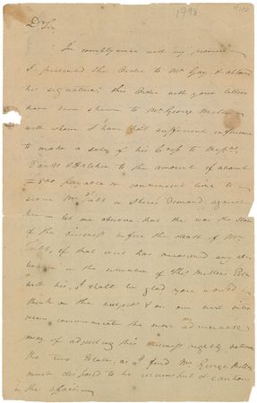 Lot #187 James Wilson: Scarce handwritten letter by the signer and Supreme Court justice - Image 2