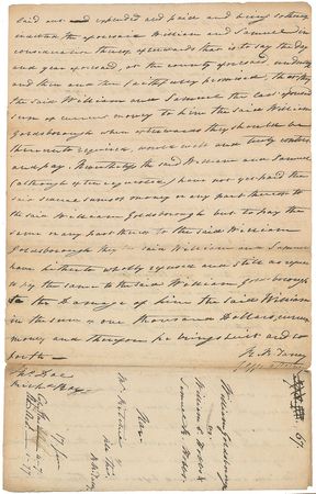 Lot #285 Roger B. Taney Signed Document - Image 1