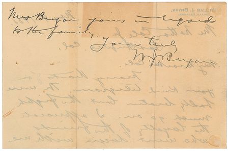 Lot #263 William Jennings Bryan - Image 1