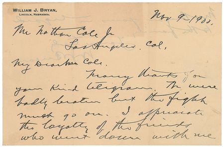 Lot #263 William Jennings Bryan - Image 2