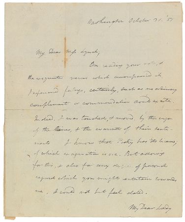 Lot #280 Daniel Webster Handwritten Letters Signed and Free Frank - Image 1