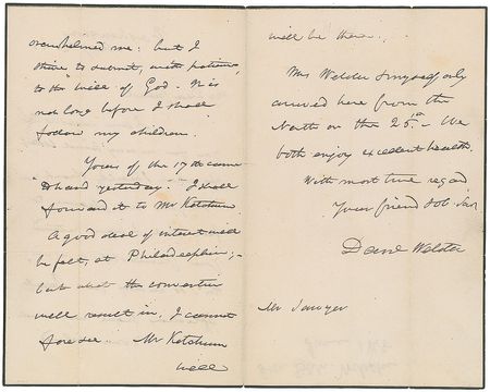 Lot #280 Daniel Webster Handwritten Letters Signed and Free Frank - Image 4