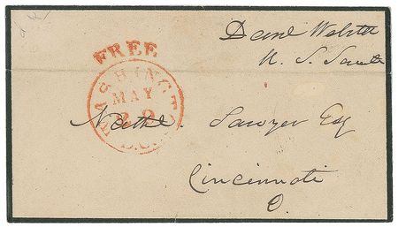 Lot #280 Daniel Webster Handwritten Letters Signed and Free Frank - Image 5