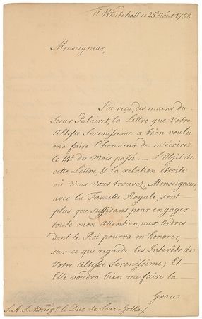 Lot #311 William Pitt the Younger Signed Letter - Image 1