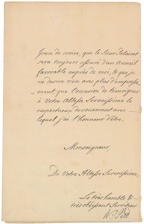 Lot #311 William Pitt the Younger Signed Letter - Image 2
