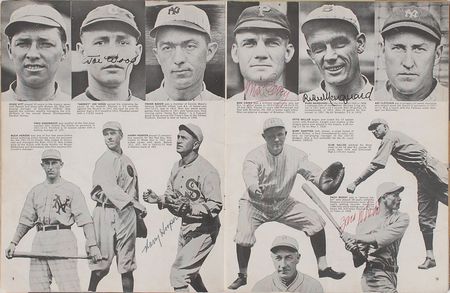 Lot #823 Baseball: Scores of Hall of Fame old-timers, including Foxx, Dean, DiMaggio, and the Waner brothers - Image 1