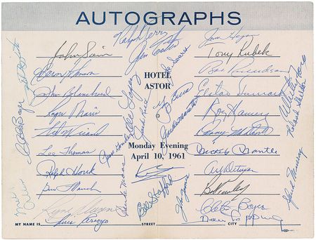 Lot #829 NY Yankees: 1961 Program - Image 1