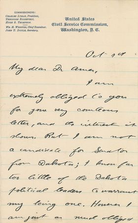Lot #69 Theodore Roosevelt Handwritten Letter Signed - Image 1
