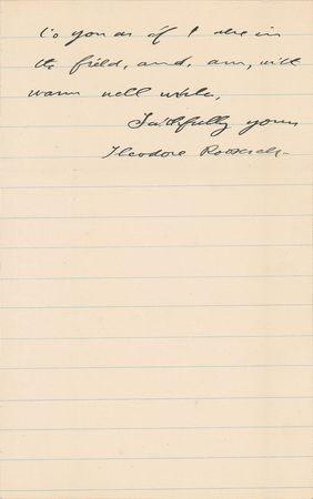 Lot #69 Theodore Roosevelt Handwritten Letter Signed - Image 2