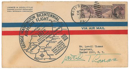 Lot #413 George Washington Bicentennial Flight Typed Letter Signed - Image 2