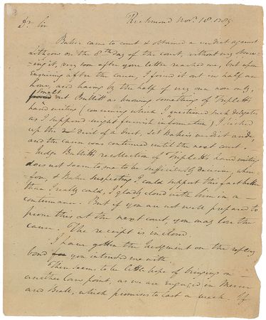 Lot #278 John Taylor of Caroline Handwritten Letter Signed - Image 1