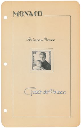 Lot #794 Grace Kelly and Prince Rainier Signatures - Image 1