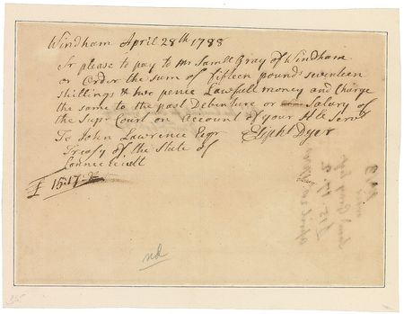 Lot #270 Eliphalet Dyer - Image 1