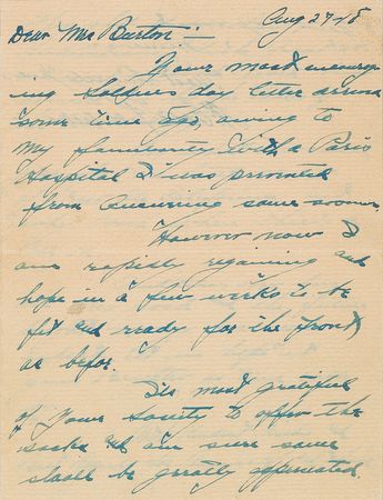 Lot #402 Eddie Rickenbacker Handwritten Letter Signed - Image 1