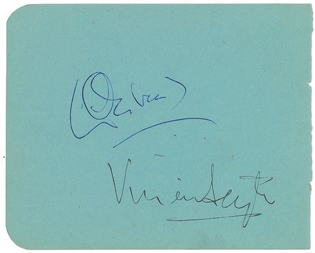 Lot #799 Vivien Leigh and Laurence Olivier Signature - Image 2