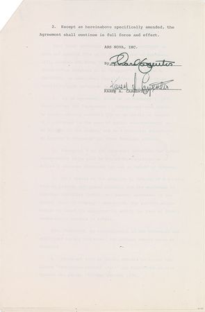 Lot #714 The Carpenters Signed Document - Image 2