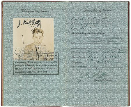 Lot #214 J. Paul Getty Passport - Image 1