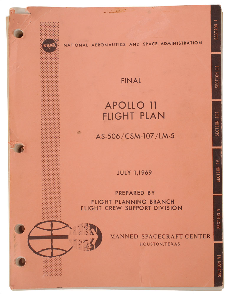 洋書 APOLLO 11 FLIGHT PLAN APOLLO 11]. FLIGHT PLAN, COMPLETE ORIGINAL PRINTING, SIGNED