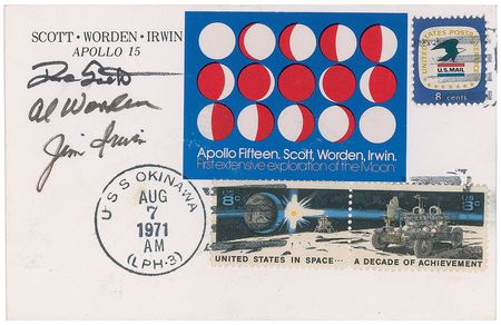 Lot #6511 Apollo 15 ?Phases of the Moon? Flown Cover - Image 1