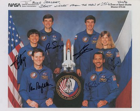 Lot #6676 Space Shuttle Crew Signed Photographs - Image 1