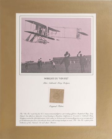 Lot #6005 Aviation: Set of Nine Flown Fabric Presentations - Image 1