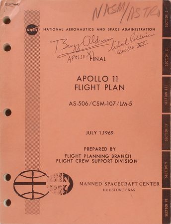 Lot #6395 Buzz Aldrin and Michael Collins Signed Manual - Image 1