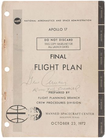 Lot #6585 Gene Cernan Signed Manual - Image 1