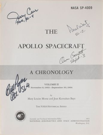Lot #6295 Astronaut Multi-Signed Apollo Chronology Four-Volume Set - Image 4