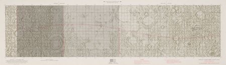 Lot #6464 James Lovell and Frank Borman Signed Apollo Lunar Orbit Chart - Image 1