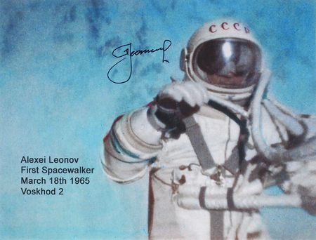 Lot #6033 Alexei Leonov Oversized Signed