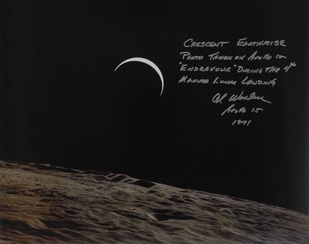 Lot #6535 Al Worden Oversized Signed Photograph - Image 1