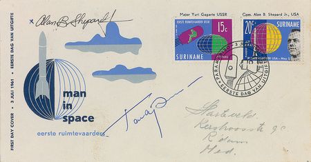 Lot #6031 Alan Shepard and Yuri Gagarin - Image 1