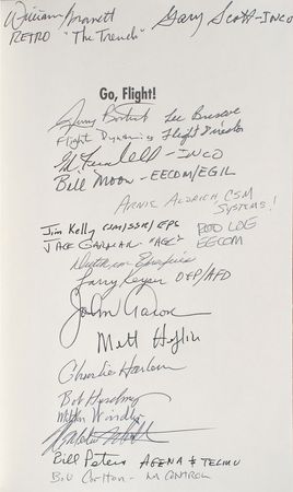 Lot #6297 Mission Control Signed Book - Image 1