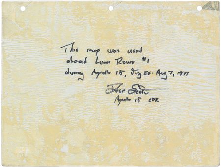 Lot #6502 Dave Scott’s Apollo 15 Lunar Surface-used Rover Map - Image 2