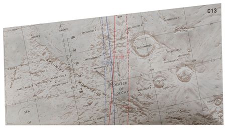 Lot #6503 Dave Scott’s Apollo 15 Lunar Orbit Flown Photography Chart - Image 2